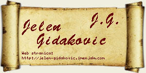 Jelen Gidaković vizit kartica
